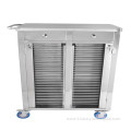 Stainless steel medical record forder trolley with drawers
